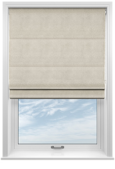 William Morris At Home Lodden Embroidery, Chalk - Twist&Fit Roman Blind